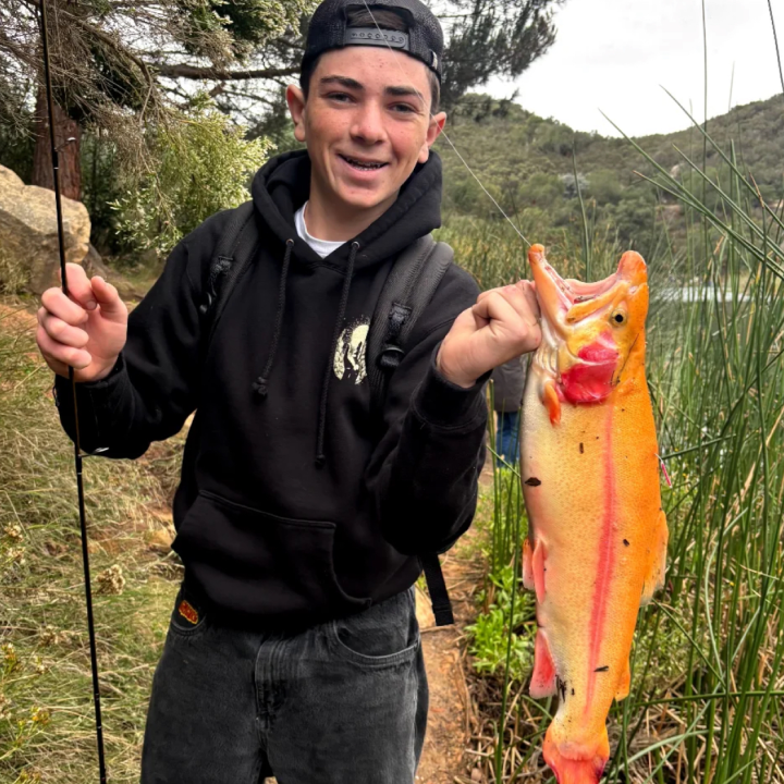 Royce Neal with the winning Lightning Trout caught on a MADE Baits mini jig.