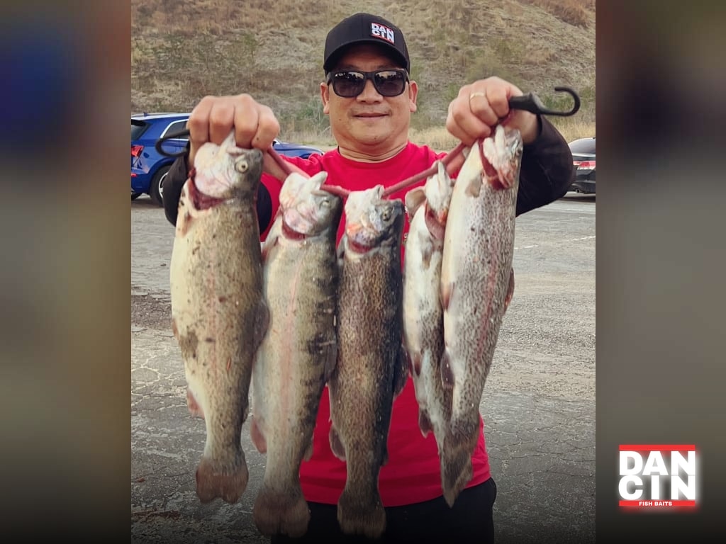 Don catches a limit of rainbows using Dancin Fish Bait Spoons