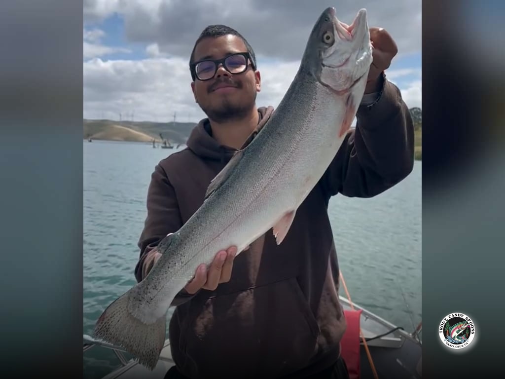 Edson aka shlotrd with a nice rainbow using Trout Candy Spoons