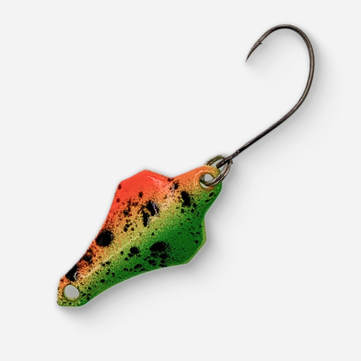 Dancin Fish Baits - Rasta (3g) Trout Spoon (Jet)